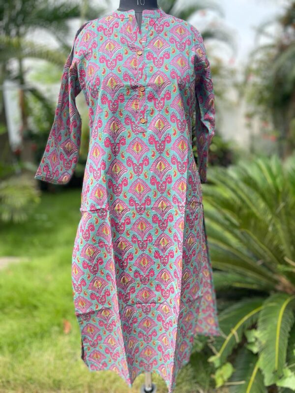 GREEN PINK GEOMETRIC