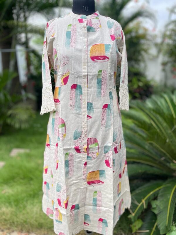 OFF WHITE BRUSH PAINTED KURTAS