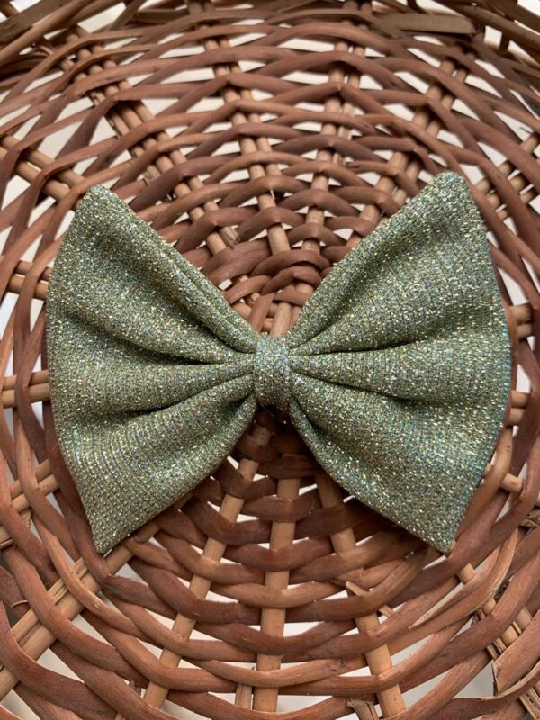 GOLDEN GLITTER BOW CLIP