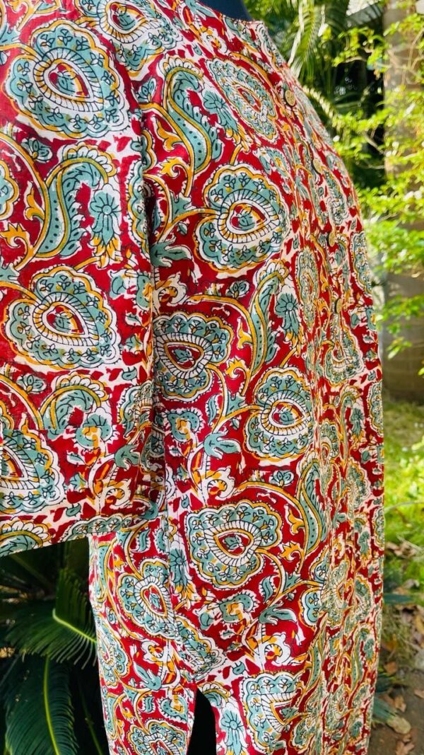 KALAMKARI STRAIGHT COTTON KURTA - Image 4
