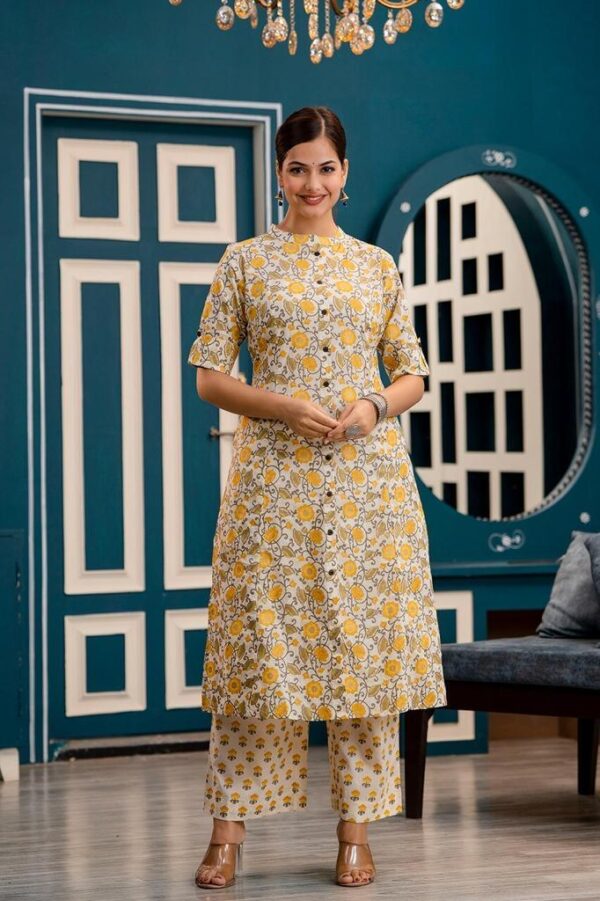 MUGHAL FLORAL SET YELLOW