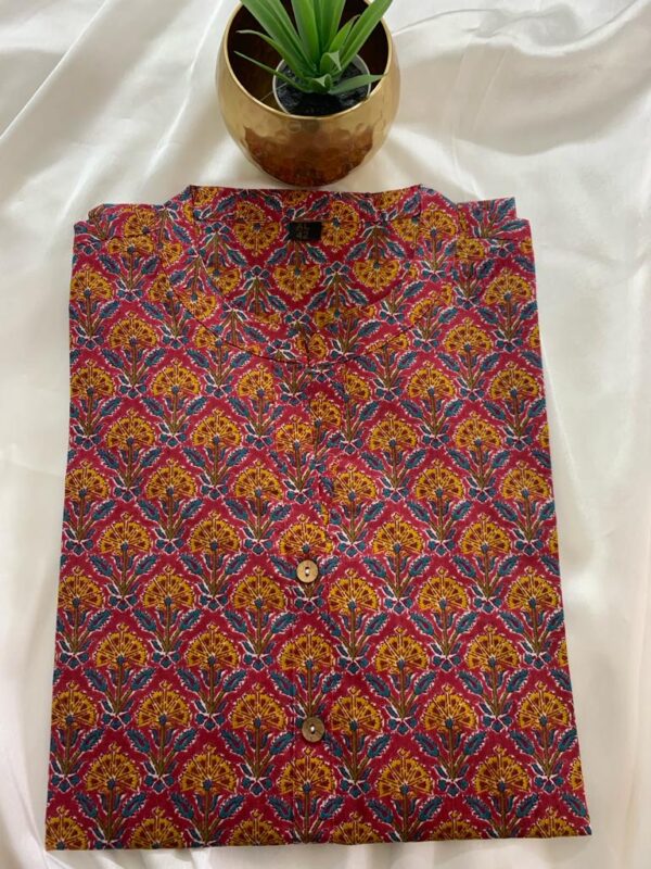 RED YELLOW FLORAL KURTA