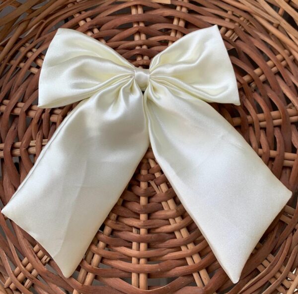 SATIN BOW TIE WHITE