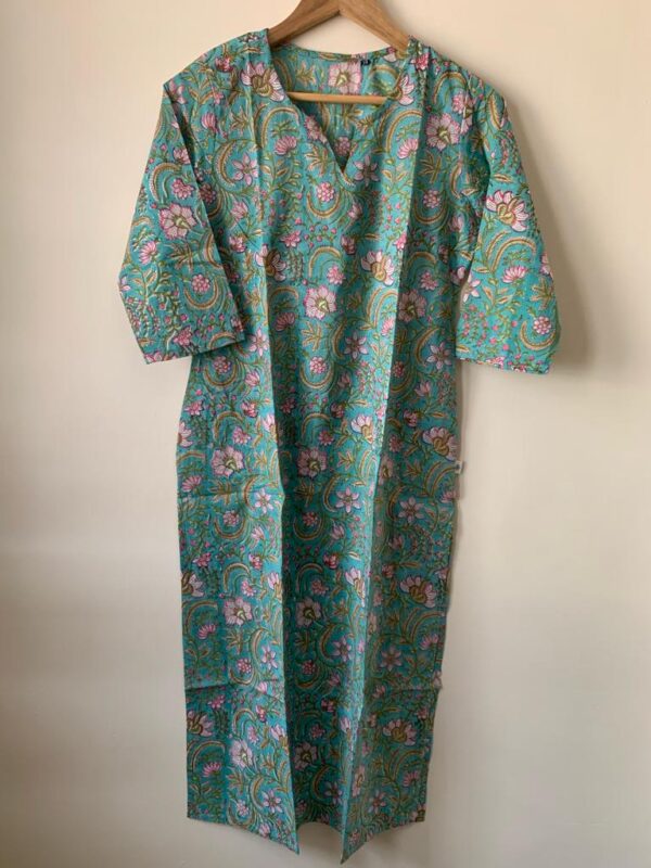 OCEAN GREEN JAIPUR KURTA