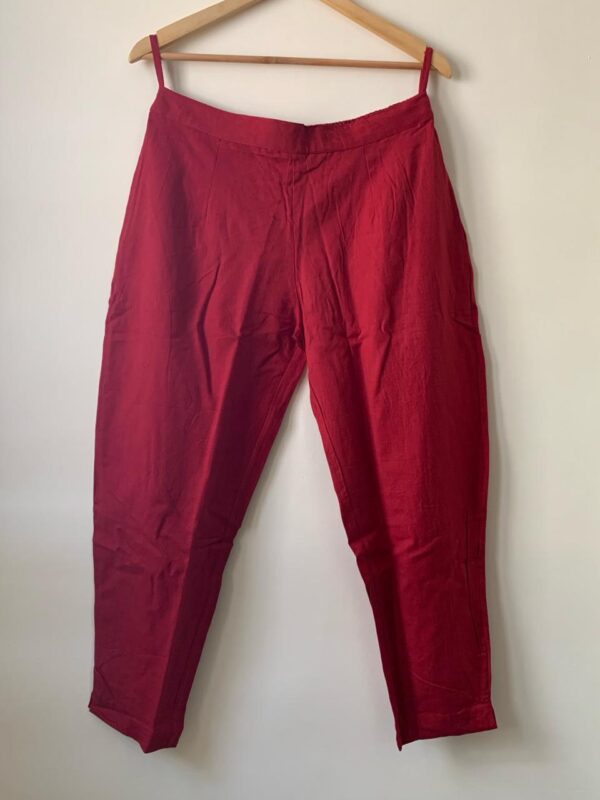 COTTON MAROON PANTS