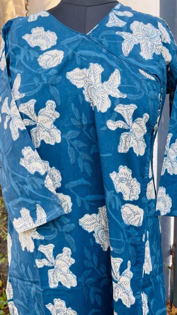 INDIGO ANGRAKHA KURTA - Image 3