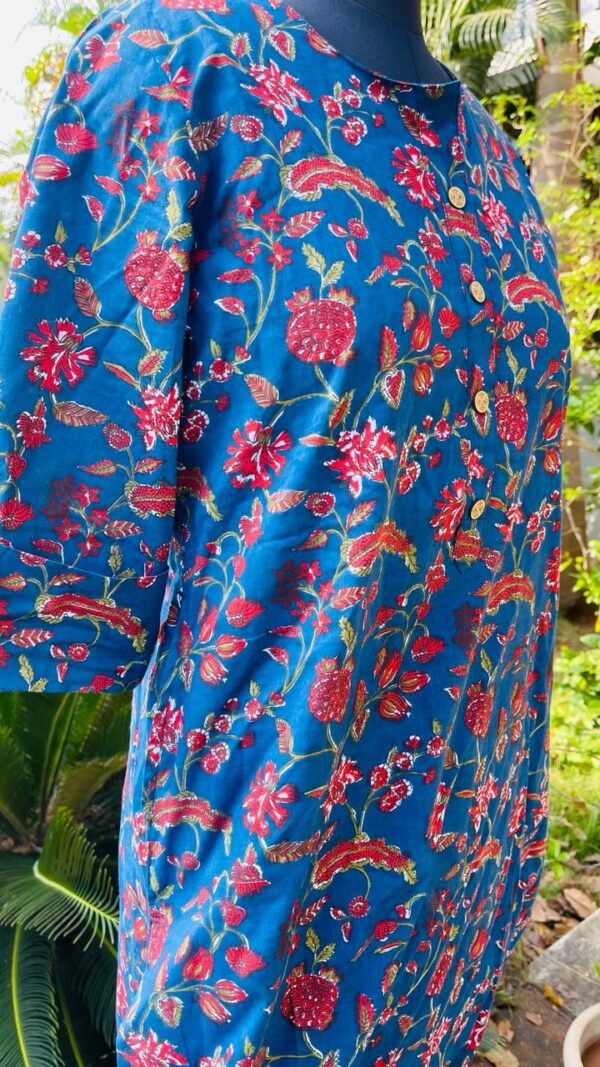 MIDNIGHT BLUE STRAIGHT KURTA - Image 3