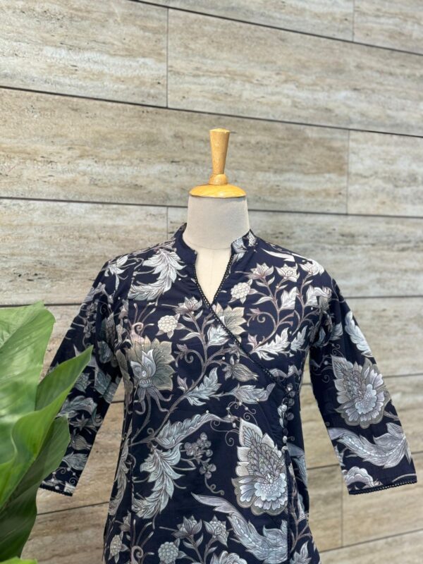 BLACK ANGRAKHA KURTA - Image 2