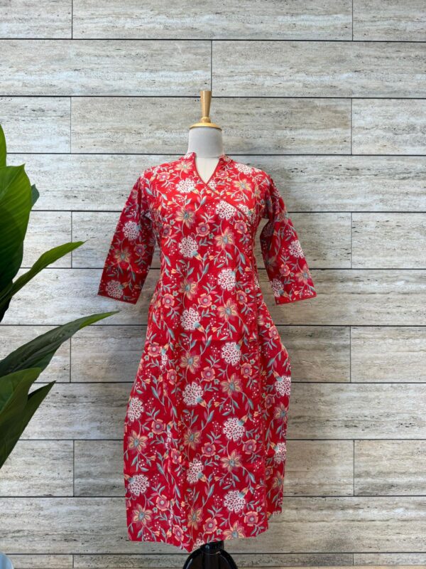 RED ANGRAKHA KURTA