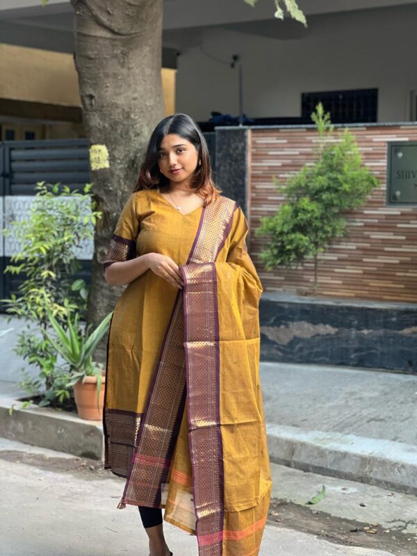 Mustard Kanchi Cotton Set