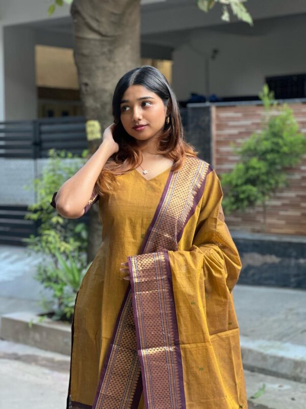 Mustard Kanchi Cotton Set - Image 2